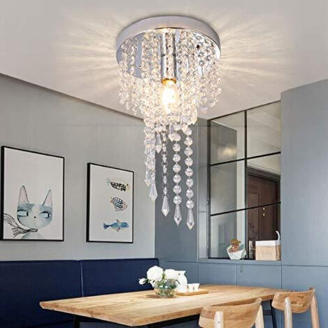 GOECO Crystal chandeliers, Crystal Ceiling lamp, E14 Crystal ceiling lamp K9 for corridor, bar, kitchen, dining room, children's bedroom