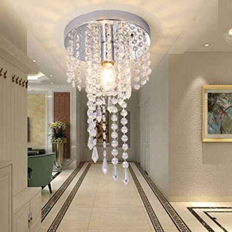 GOECO Crystal chandeliers, Crystal Ceiling lamp, E14 Crystal ceiling lamp K9 for corridor, bar, kitchen, dining room, children's bedroom