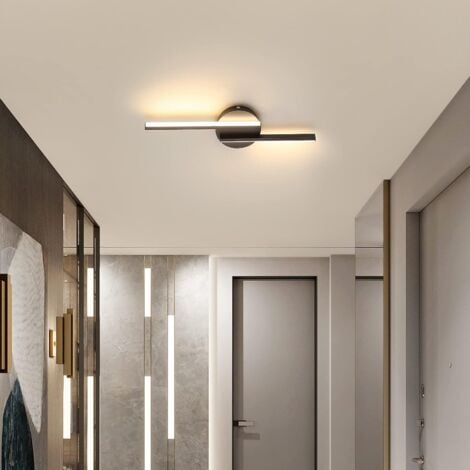 GOECO LED Wall Light Indoor Black 45CM x 12CM, Aluminum Modern Wall Lamp 16W, 3000K Warm Light for Living Room Hallway Bathroom Staircase