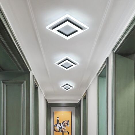 GOECO Square LED Ceiling Light 24W, Acrylic Ceiling Lamp, Modern LED Ceiling Light Fixture for Living Room, Bedroom, Kitchen, Hallway 6000K