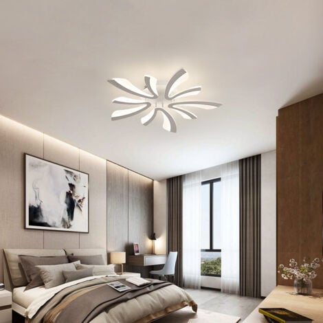 GOECO Dimmable LED Ceiling Light, Remote Control Ceiling Light Fixture for Living Room, 48W 4500LM 3000k-6000k Dia 71cm Ceiling Lamp for Bedroom Dining Room
