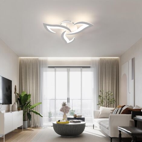 GOECO  Ceiling Led Dimmable Creative Flower Flower Dimmable Ceiling Lamp 3000k-6000k 35W For Salon Bedroom Dining Room White Bureau