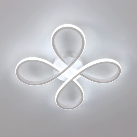 GOECO LED Ceiling Led Modern Design 28W Creative flower shape Ceiling lamp for living room bedroom dining room white office, cold white light 6000k