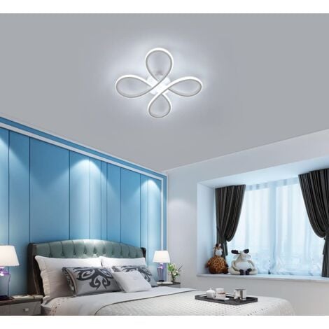 GOECO LED Ceiling Led Modern Design 28W Creative flower shape Ceiling lamp for living room bedroom dining room white office, cold white light 6000k