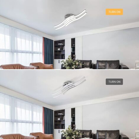 GOECO LED Ceiling Light, 6000K White Light, 24W for Living Room, Bathroom and Kitchen, Modern Ceiling Light IP20