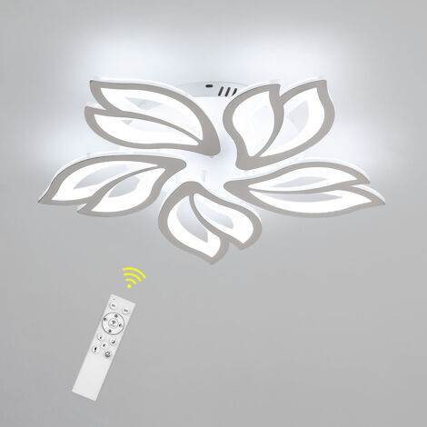 GOECO Dimmable LED Ceiling Light, Creative Flower Shape Modern Ceiling Lamp LED Chandeliers, Petal Design Ceiling Light Fixture for Living Room, Bedroom, Hallway, Dining Room, Kitchen