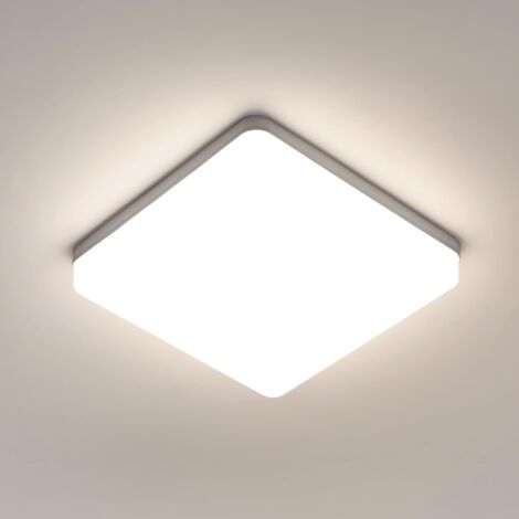 GOECO LED Ceiling Light Modern Square White, 36W 4050LM Natural Light 4000K for Living Room Bedroom Balcony Kitchen Bathroom (23x23x4cm) -