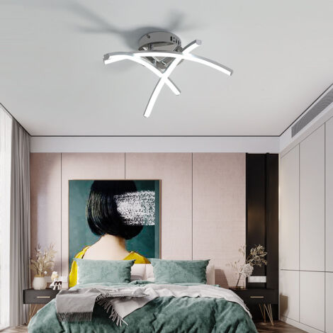 GOECO LED Ceiling Light, 21W LED Fork-Shaped Surface Ceiling Lamps for Living Room Bedroom Stair Ceiling Lights, 220V, Cold White Light