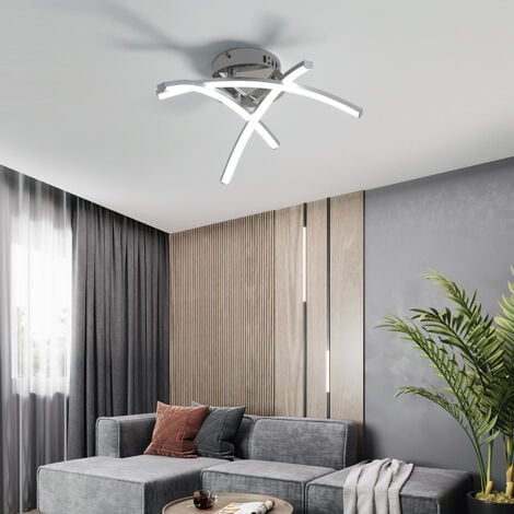 GOECO LED Ceiling Light, 21W LED Fork-Shaped Surface Ceiling Lamps for Living Room Bedroom Stair Ceiling Lights, 220V, Cold White Light
