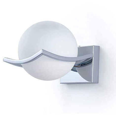 GOECO LED Wall Lights, Glass Ball Indoor Wall Sconces for Bedroom, Living Room, E27, Bulb not Included