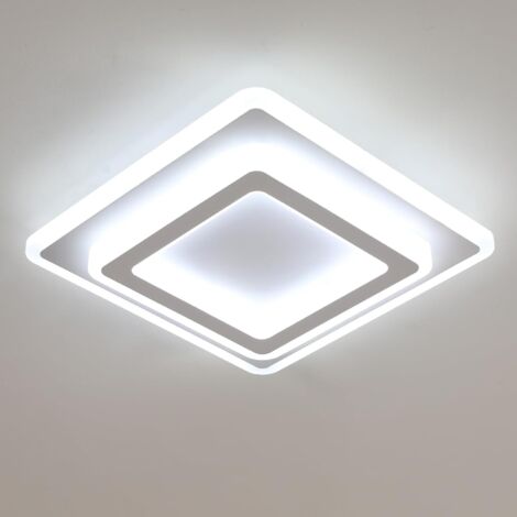 Goeco Modern LED Ceiling Light 44W 4950LM, Square White Acrylic Flush Mount 6500K Cool White for Living Room Bedroom Dining Room (1/5)