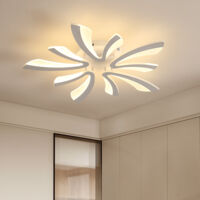 GOECO LED ceiling light, modern creative ceiling lamp, 48W white acrylic ceiling light for office, bedroom, living room, dining room, hall, warm white light 3000k