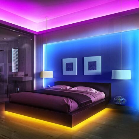 GOECO Tira LED 10M, Luces LED Habitación RGB WIFI Bluetooth Tiras LED con Control Remoto y Inteligente Control de APP, 16 Millones de Colores y Sincronización Musical, Para Dormitorio, TV, Navidad, Fi