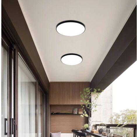 GOECO LED Deckenleuchte Rund Ø27cm Deckenleuchte Kaltweiß 6000K für Badezimmer Wasserdicht IP54 Für Bad, Schlafzimmer, Wohnzimmer, Küche