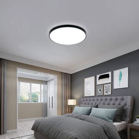 GOECO LED Deckenleuchte Rund Ø27cm Deckenleuchte Kaltweiß 6000K für Badezimmer Wasserdicht IP54 Für Bad, Schlafzimmer, Wohnzimmer, Küche