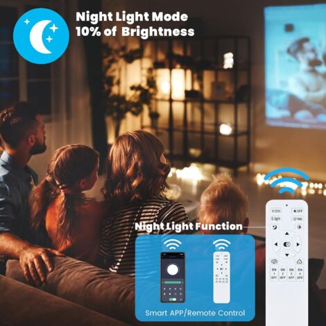 GOECO LED Deckenleuchte Blume 84W, Dimmbar 3000-6500K mit Fernbedienung & App-Steuerung, 10 Schwarze Blüten Ø82cm für Wohnzimmer Küche Esszimmer