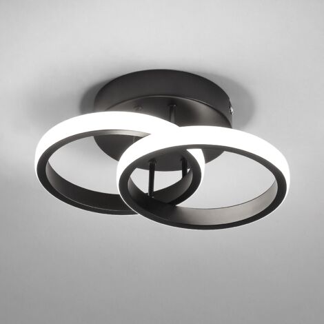 GOECO LED Deckenleuchte, 19W Moderne Deckenleuchte, LED Deckenlampe für Wohnzimmer, Schlafzimmer, Küchenflur und Schlafzimmer 6000 K, Kaltweiß