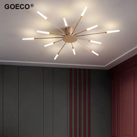 GOECO LED Deckenleuchten Fireworks Design Deckenleuchte 12 Köpfe 4000K Deckenbeleuchtung für Wohnzimmer Schlafzimmer Esszimmer, Durchmesser 80 cm