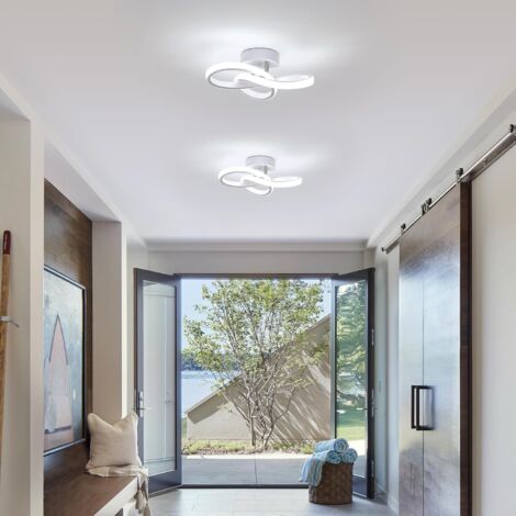 GOECO Moderne LED Deckenleuchte 22W 2500LM, Kleeblatt-Design, Kaltweiß 6500K Deckenlampe für Schlafzimmer Flur Küche Balkon