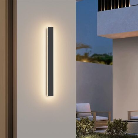 GOECO LED Wandleuchte Moderne Form der Leitung Wandlampe Warmweiß 3000K Für Schlafzimmer, Wohnzimmer, Flur, Diele Schwarz