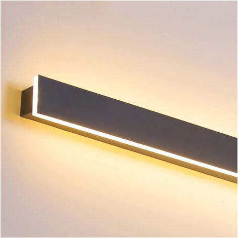 GOECO LED Wandleuchte Moderne Form der Leitung Wandlampe Warmweiß 3000K Für Schlafzimmer, Wohnzimmer, Flur, Diele Schwarz