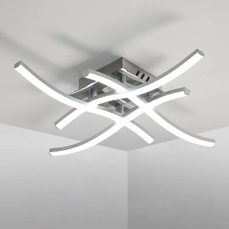 GOECO LED-Deckenleuchte 28W, Moderne LED-Deckenlampe 2520 Lumen, Innenraum-Deckenbeleuchtung 6000K, für Wohnzimmer, Schlafzimmer, Balkon
