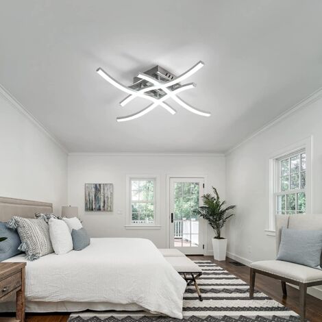 GOECO LED-Deckenleuchte 28W, Moderne LED-Deckenlampe 2520 Lumen, Innenraum-Deckenbeleuchtung 6000K, für Wohnzimmer, Schlafzimmer, Balkon
