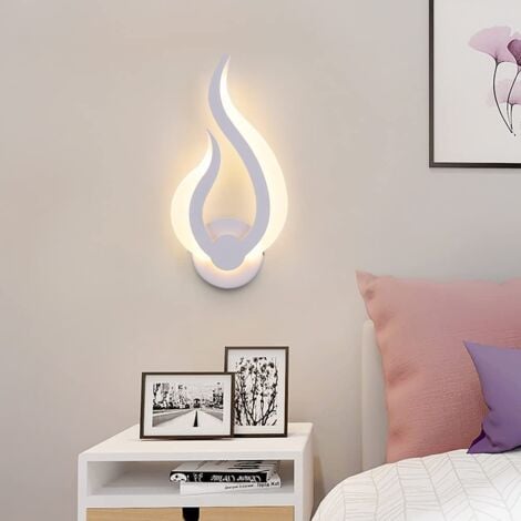 GOECO LED Wandleuchte Moderne Flamme Wandlampe Warmweiß 3000K Für Schlafzimmer Wohnzimmer Flur Diele