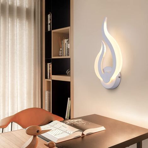 GOECO LED Wandleuchte Moderne Flamme Wandlampe Warmweiß 3000K Für Schlafzimmer Wohnzimmer Flur Diele