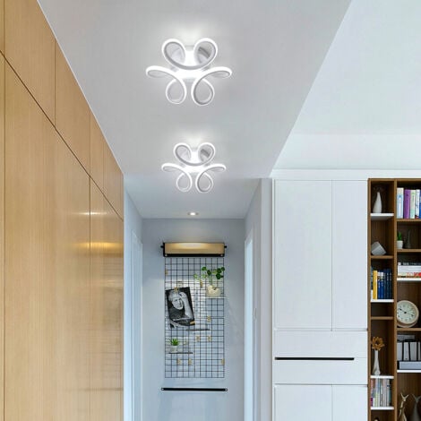 GOECO Led Deckenleuchte, Modern Deckenlampe 22W 1800LM, Kaltweiß 6500K Kreatives Design Deckenbeleuchtung Led für Schlafzimmer Badezimmer Küche Gang Balkon (Weiß, Ø26cm)