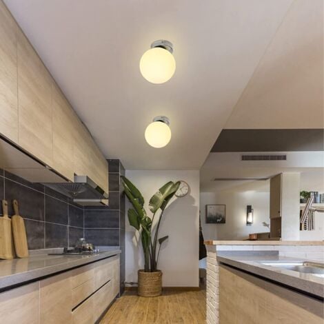 GOECO Wandleuchte Innen Glas Moderne Wandlampe E27 Basis Für Schlafzimmer, Wohnzimmer, Flur, Diele