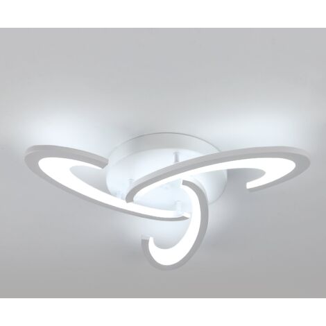 GOECO LED Deckenleuchte Design Kaltweiß 6000K Kreative Blumenform Deckenlampe Für Wohnzimmer Schlafzimmer Esszimmer Büro Weiß
