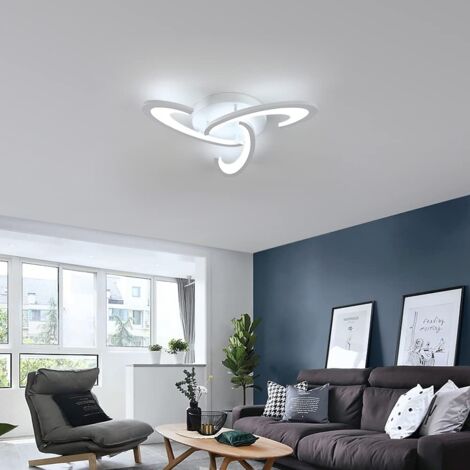GOECO LED Deckenleuchte Design Kaltweiß 6000K Kreative Blumenform Deckenlampe Für Wohnzimmer Schlafzimmer Esszimmer Büro Weiß