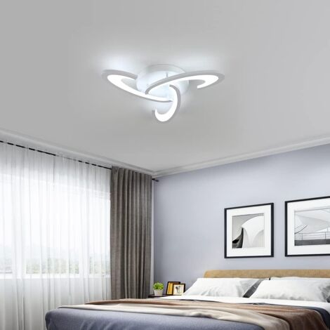 GOECO LED Deckenleuchte Design Kaltweiß 6000K Kreative Blumenform Deckenlampe Für Wohnzimmer Schlafzimmer Esszimmer Büro Weiß