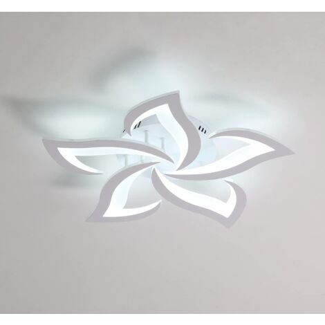 GOECO LED-Deckenleuchte, Moderne Deckenlampe 60W 4500LM, Moderne Blütenblatt-Deckenleuchte für Wohnzimmer, Küche, Schlafzimmer, Esszimmer (Kaltweiß 6000K, Durchmesser 60cm)