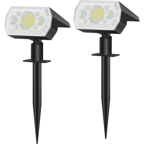 GOECO Solarstrahler für den Außenbereich, 2erPack, IP65 wasserdichte