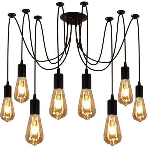 LEDSone Pendelleuchte Vintage – Metall-Kronleuchter Mit Verstellbarer Höhe (95 Cm), E27 Fassung, Für Esszimmer & Bar