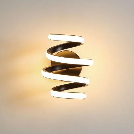 GOECO Wandlampe Spirale Wandleuchte Innen Modern 20W 3000K Moderne Kreativität Metall Led Spiral Wandleuchte Geeignet für Schlafzimmer, Flur, Wohnzimmer, Bar