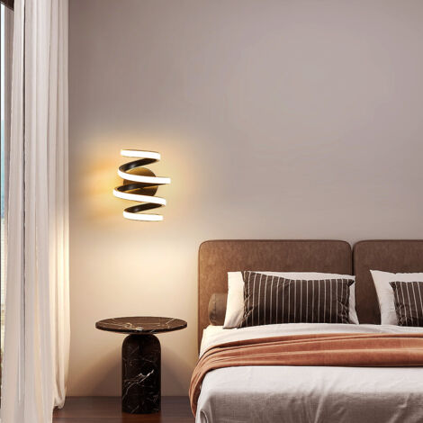 GOECO Wandlampe Spirale Wandleuchte Innen Modern 20W 3000K Moderne Kreativität Metall Led Spiral Wandleuchte Geeignet für Schlafzimmer, Flur, Wohnzimmer, Bar