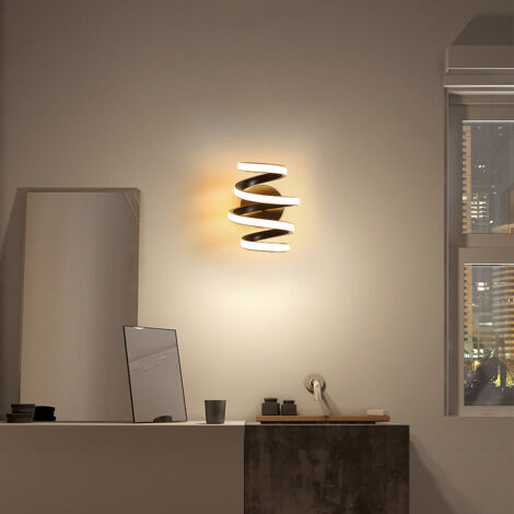 GOECO Wandlampe Spirale Wandleuchte Innen Modern 20W 3000K Moderne Kreativität Metall Led Spiral Wandleuchte Geeignet für Schlafzimmer, Flur, Wohnzimmer, Bar