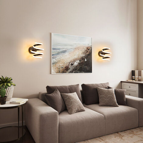 GOECO Wandlampe Spirale Wandleuchte Innen Modern 20W 3000K Moderne Kreativität Metall Led Spiral Wandleuchte Geeignet für Schlafzimmer, Flur, Wohnzimmer, Bar