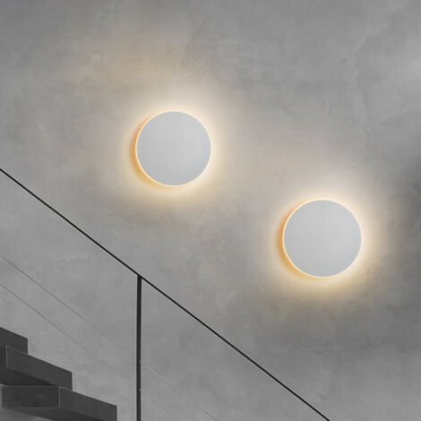 GOECO LED-Wandleuchte Touch-Schalter Innenbeleuchtung für Schlafzimmer Wohnzimmer runde Nachttisch Treppe Licht Hausdekoration Aluminium Leuchte
