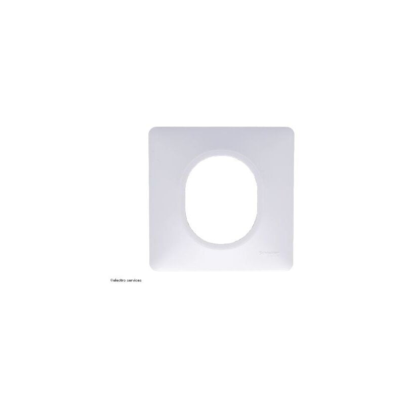 Plaque de finition 1 poste Ovalis Schneider  Finition: Blanc