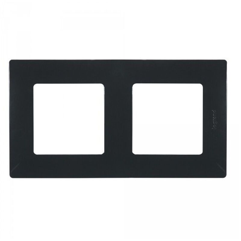 Plaque Double De Prise Legrand NILOE ONYX - 96711 - Pour Installation Horizontale/Verticale