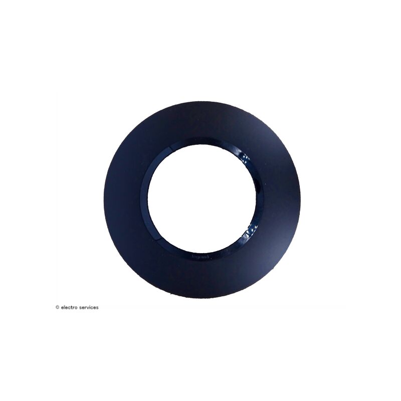 Plaque ronde dooxie 1 poste  Noir velours