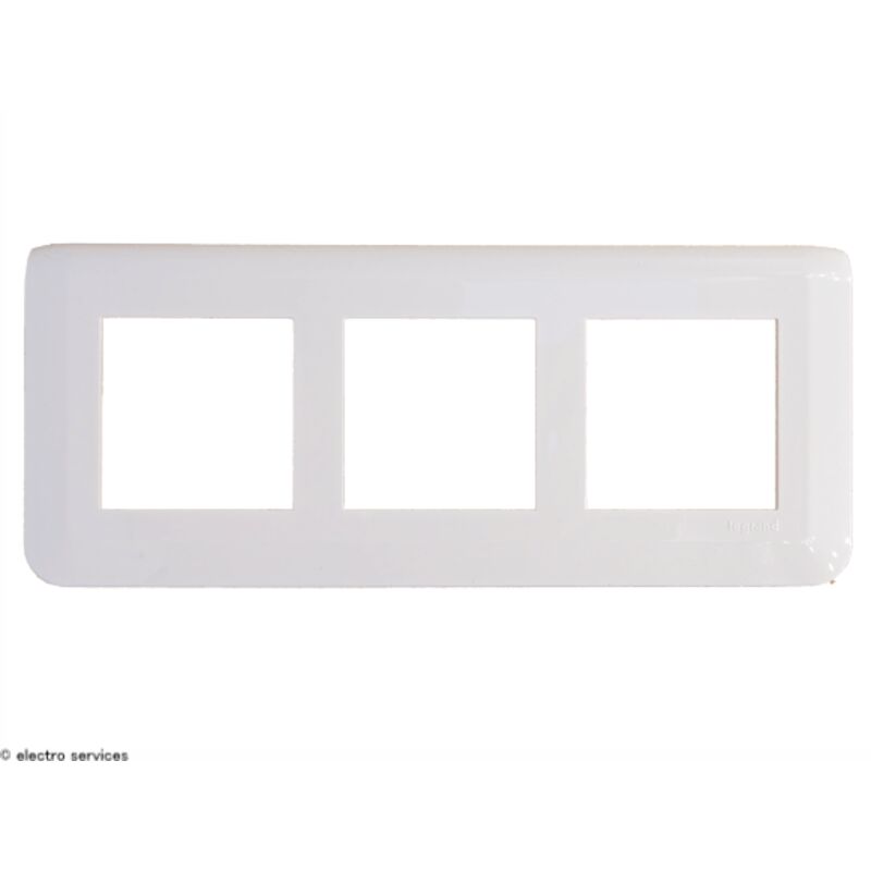 Lot Plaque Double Horizontale Mosaic 45 Legrand Blanche + Support - Neuf De Stock