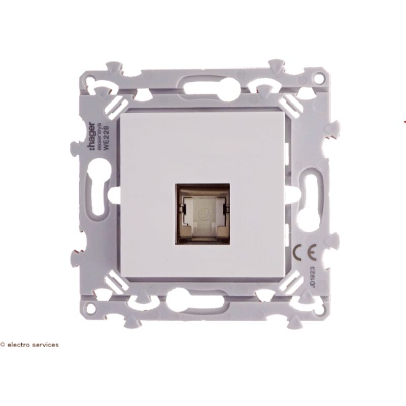Prise Internet RJ45 Cat.6 FTP Legrand Mosaic 79465 – Aluminium (Neuf, Sans Boîte)