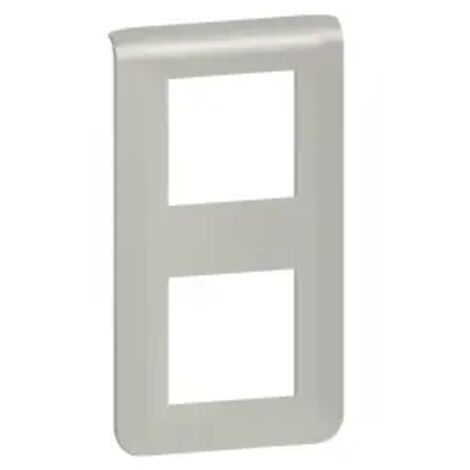 Plaque verticale Mosaic Legrand 2x2 modules Finition: Aluminium