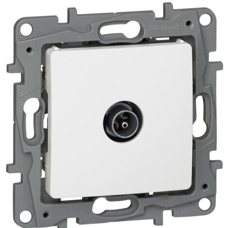 Prise TV simple mâle - étoile blindée Legrand Niloe Blanc (1/4)