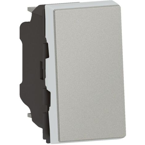 bouton poussoir - 1 module - 6a - alu - legrand mosaic 079230l (1/3)